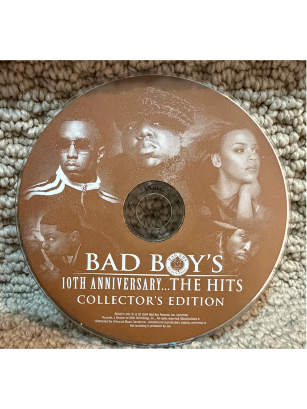 Bad Boy's 10th Anniversary The Hits Collector's Edition CD Brown Silver